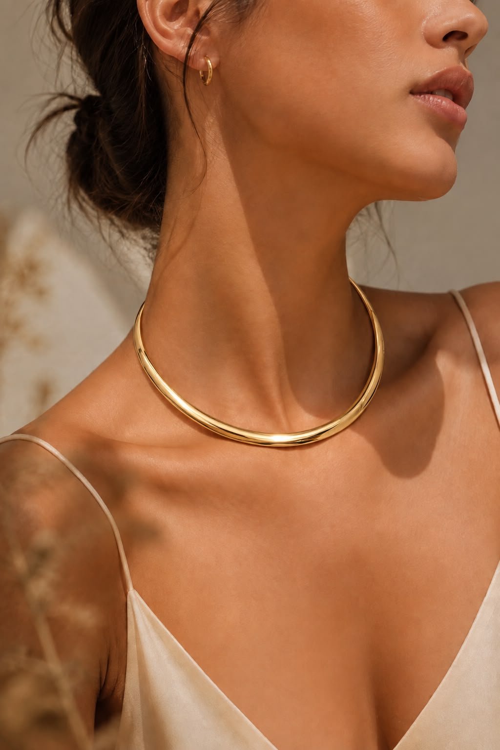 Chocker Aro liso dourado